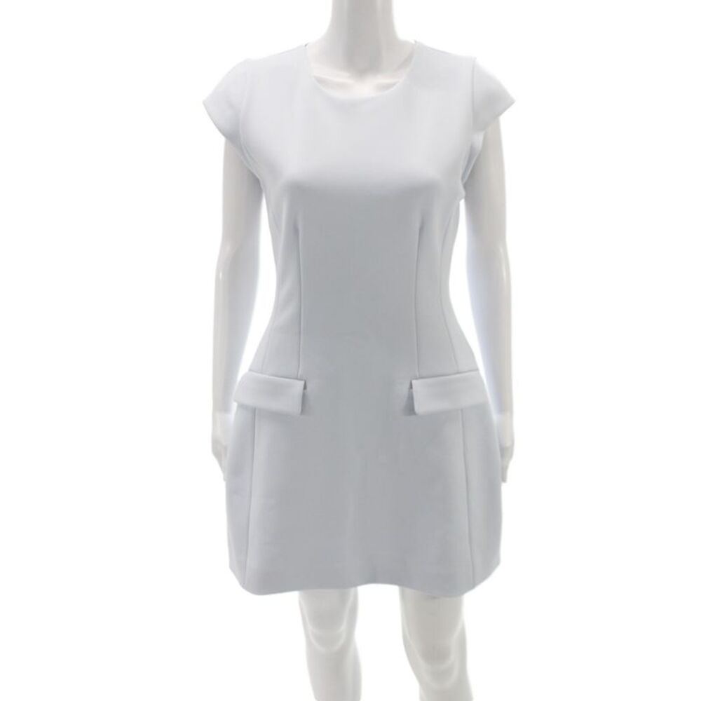 Babaton Aritzia Women Shift Dress Blue Short Sleeve Size M